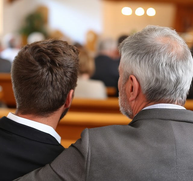 two men in chapel